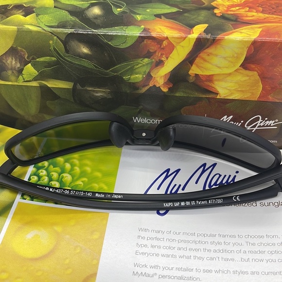 BNIB Maui Jim Sport MJ 437 Black w Silver Mirror Polarized Unisex style - Picture 5 of 10